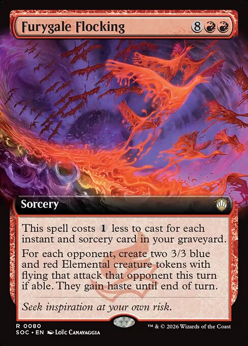 Furygale Flocking #80 from Secrets of Strixhaven Commander