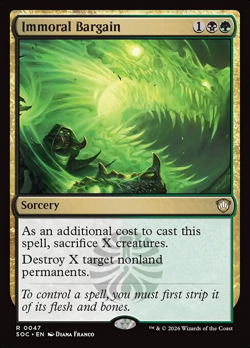 Immoral Bargain #47 from Secrets of Strixhaven Commander