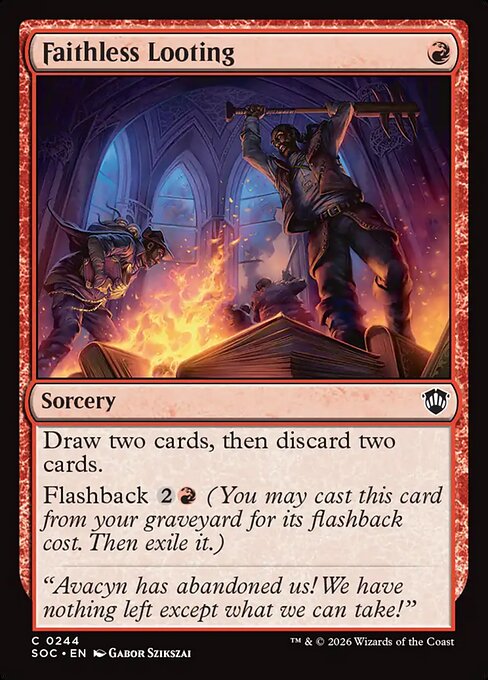 Faithless Looting #244 from Secrets of Strixhaven Commander