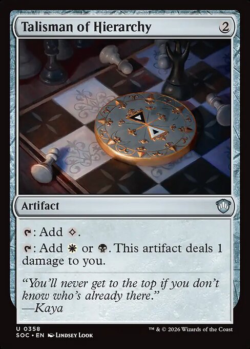 Talisman of Hierarchy #358 from Secrets of Strixhaven Commander