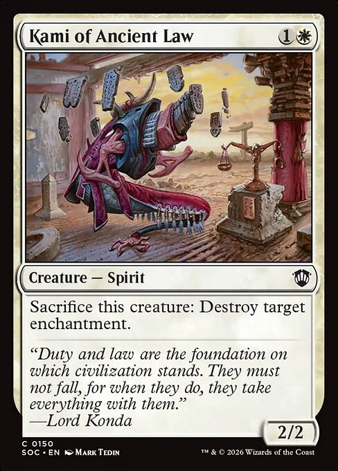 Kami of Ancient Law #150 from Secrets of Strixhaven Commander