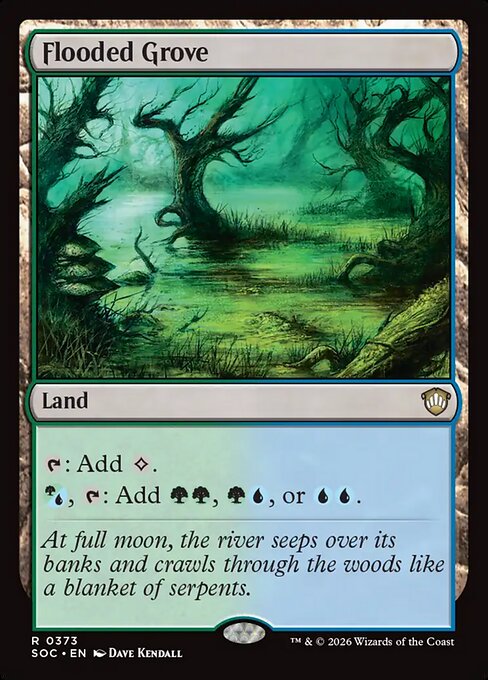 Flooded Grove #373 from Secrets of Strixhaven Commander