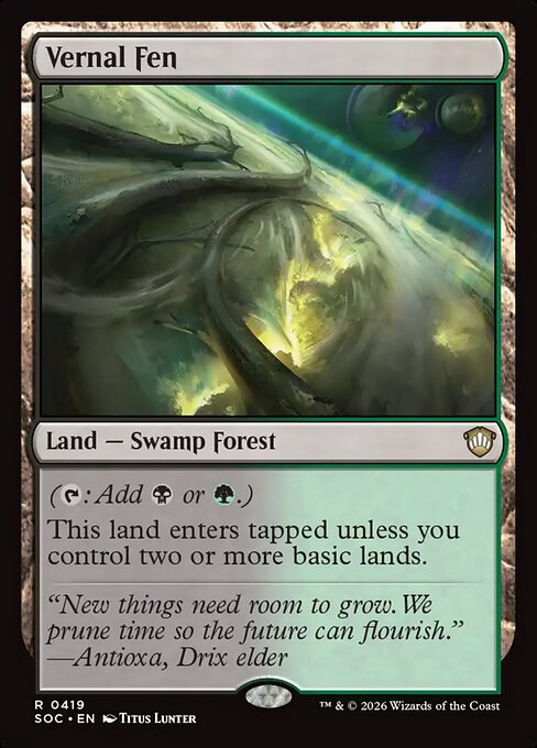Vernal Fen #419 from Secrets of Strixhaven Commander