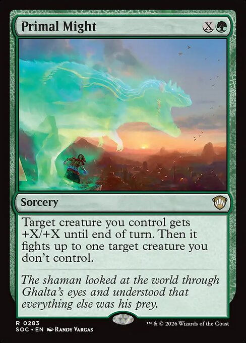 Primal Might #283 from Secrets of Strixhaven Commander