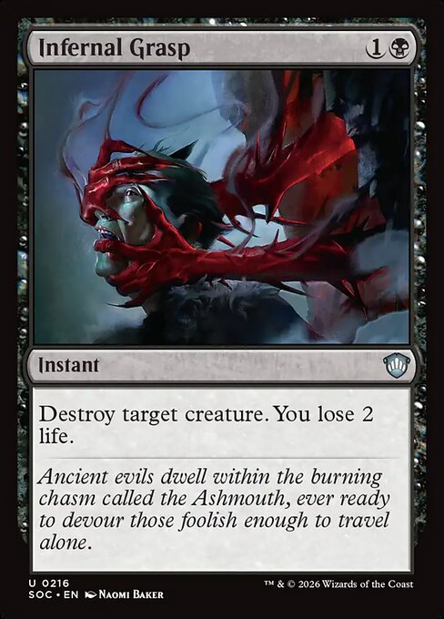 Infernal Grasp #216 from Secrets of Strixhaven Commander