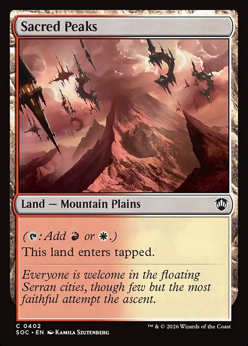 Sacred Peaks #402 from Secrets of Strixhaven Commander
