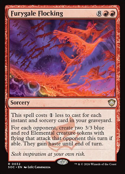 Furygale Flocking #32 from Secrets of Strixhaven Commander