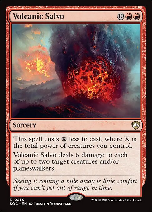 Volcanic Salvo #259 from Secrets of Strixhaven Commander