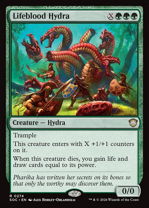 Lifeblood Hydra #274 from Secrets of Strixhaven Commander