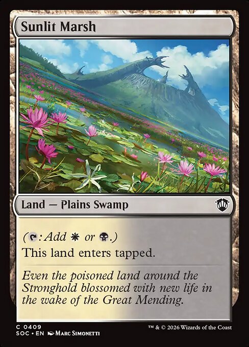 Sunlit Marsh #409 from Secrets of Strixhaven Commander