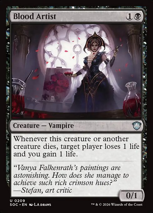 Blood Artist #209 from Secrets of Strixhaven Commander