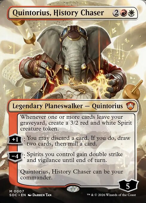 Quintorius, History Chaser #7 from Secrets of Strixhaven Commander