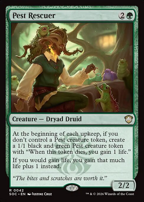 Pest Rescuer #42 from Secrets of Strixhaven Commander