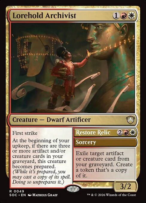 Lorehold Archivist // Restore Relic #49 from Secrets of Strixhaven Commander