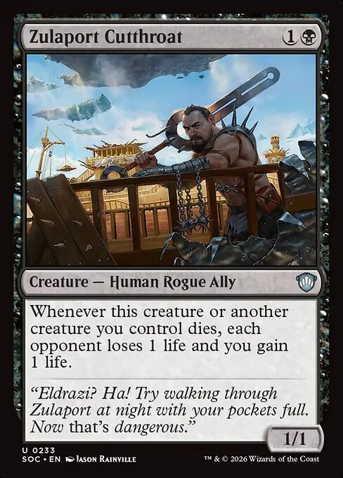 Zulaport Cutthroat #233 from Secrets of Strixhaven Commander