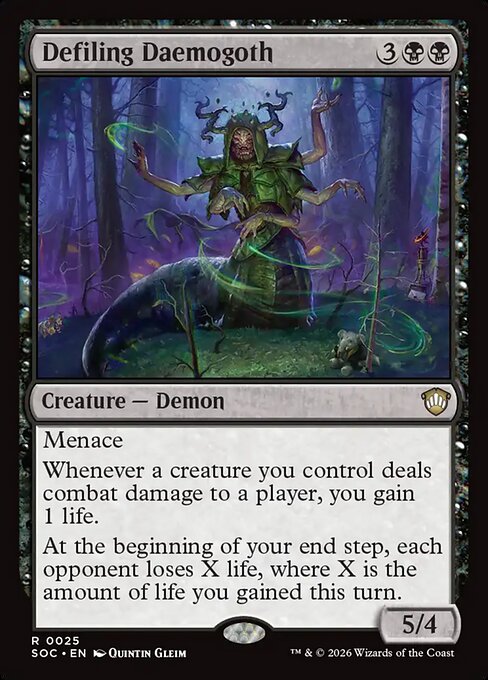 Defiling Daemogoth #25 from Secrets of Strixhaven Commander