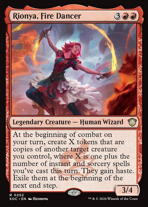 Rionya, Fire Dancer #252 from Secrets of Strixhaven Commander