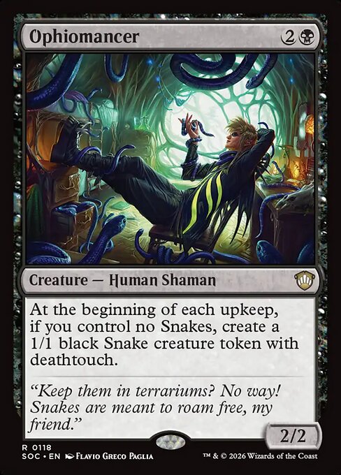 Ophiomancer #118 from Secrets of Strixhaven Commander