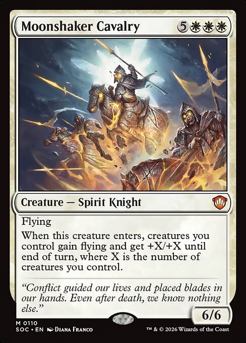 Moonshaker Cavalry #110 from Secrets of Strixhaven Commander