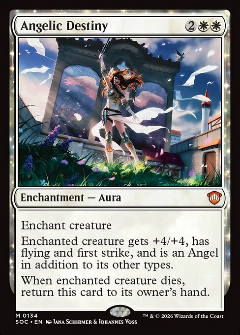 Angelic Destiny #134 from Secrets of Strixhaven Commander