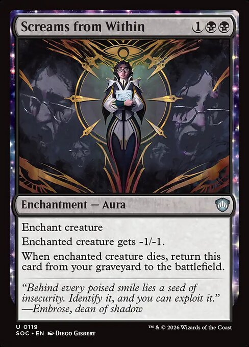 Screams from Within #119 from Secrets of Strixhaven Commander