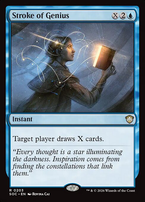 Stroke of Genius #203 from Secrets of Strixhaven Commander