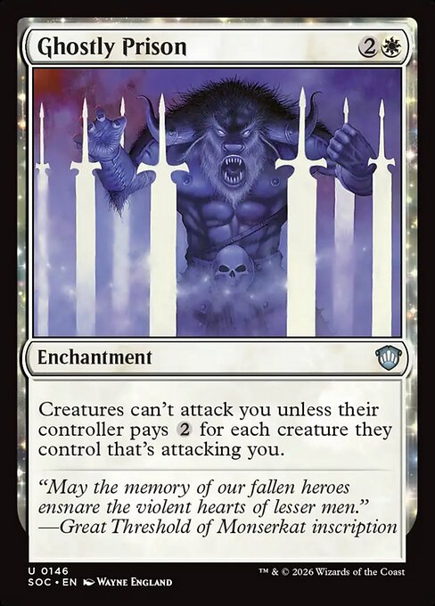 Ghostly Prison #146 from Secrets of Strixhaven Commander
