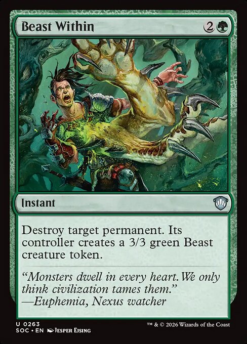 Beast Within #263 from Secrets of Strixhaven Commander
