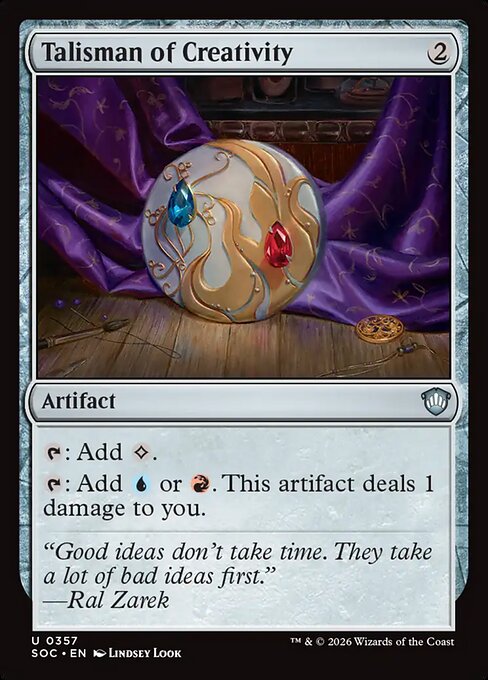 Talisman of Creativity #357 from Secrets of Strixhaven Commander