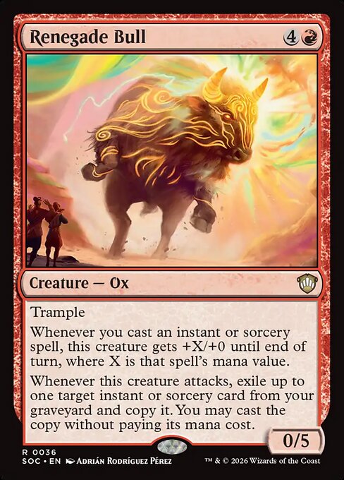Renegade Bull #36 from Secrets of Strixhaven Commander