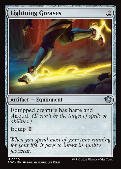 Lightning Greaves #350 from Secrets of Strixhaven Commander