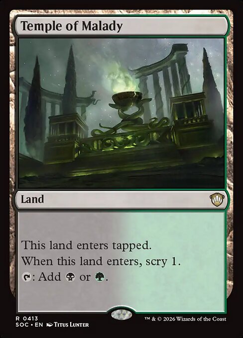 Temple of Malady #413 from Secrets of Strixhaven Commander