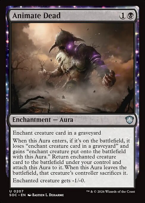 Animate Dead #207 from Secrets of Strixhaven Commander