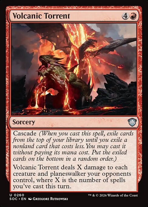 Volcanic Torrent #260 from Secrets of Strixhaven Commander