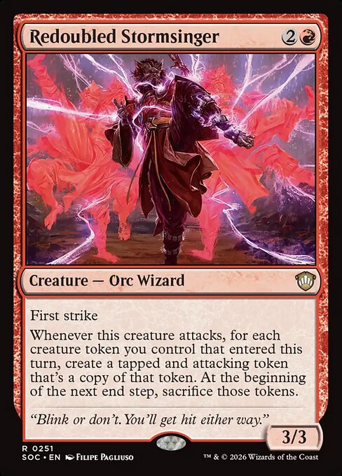 Redoubled Stormsinger #251 from Secrets of Strixhaven Commander