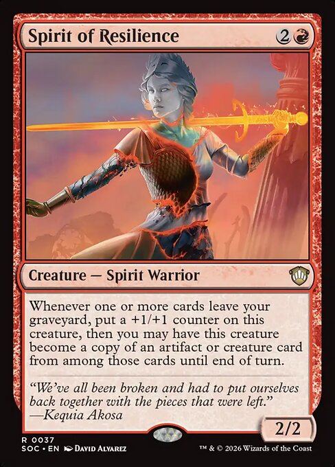 Spirit of Resilience #37 from Secrets of Strixhaven Commander