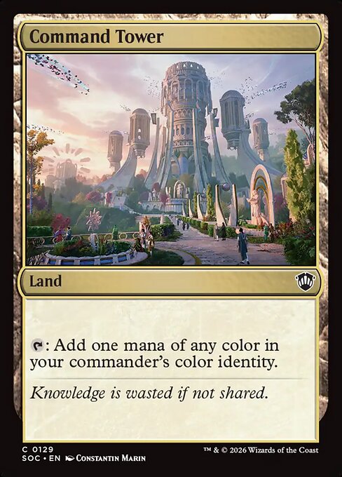 Command Tower #129 from Secrets of Strixhaven Commander