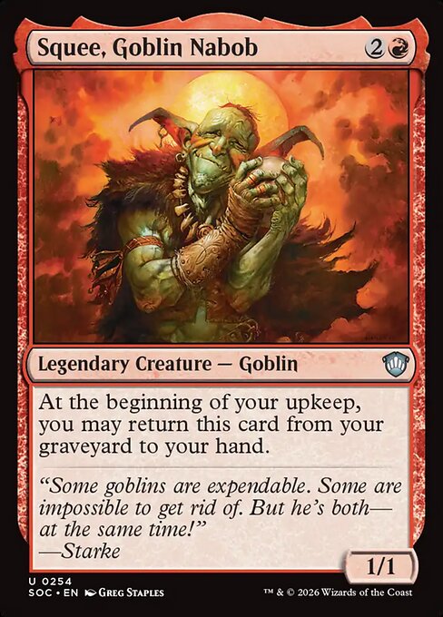 Squee, Goblin Nabob #254 from Secrets of Strixhaven Commander