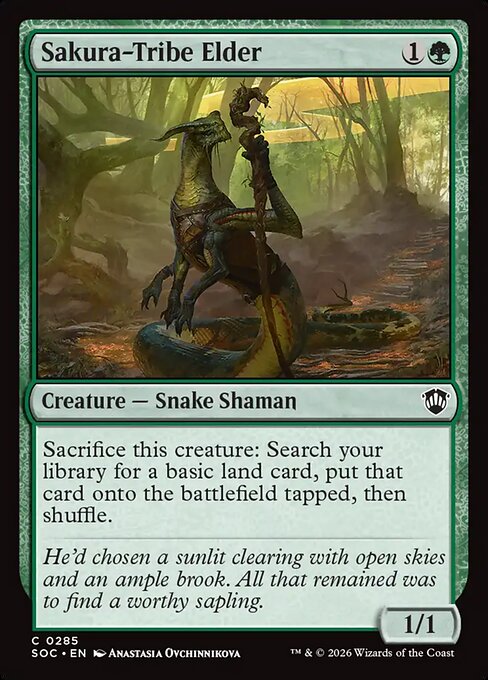 Sakura-Tribe Elder #285 from Secrets of Strixhaven Commander