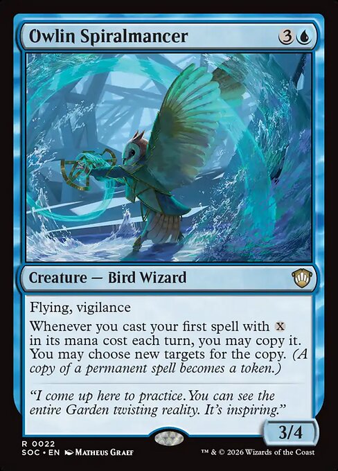 Owlin Spiralmancer #22 from Secrets of Strixhaven Commander