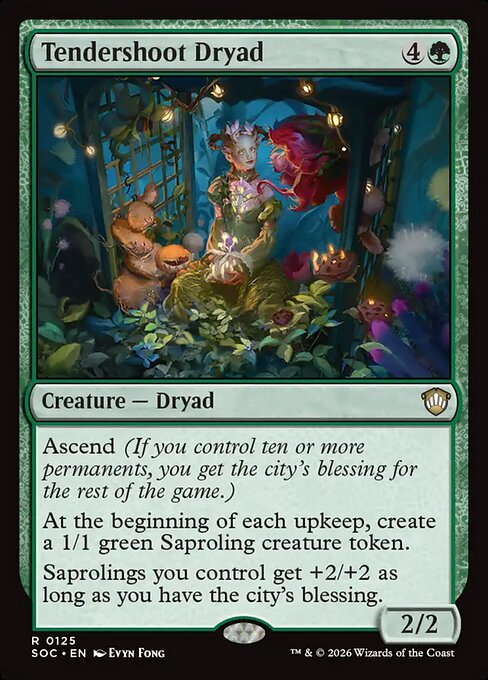 Tendershoot Dryad #125 from Secrets of Strixhaven Commander
