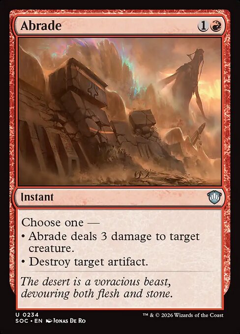 Abrade #234 from Secrets of Strixhaven Commander