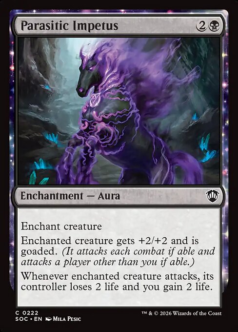 Parasitic Impetus #222 from Secrets of Strixhaven Commander