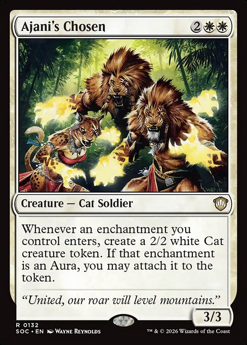 Ajani's Chosen #132 from Secrets of Strixhaven Commander