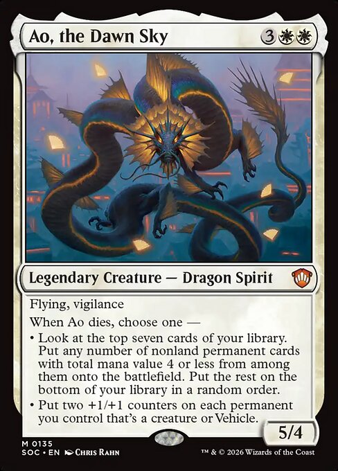 Ao, the Dawn Sky #135 from Secrets of Strixhaven Commander