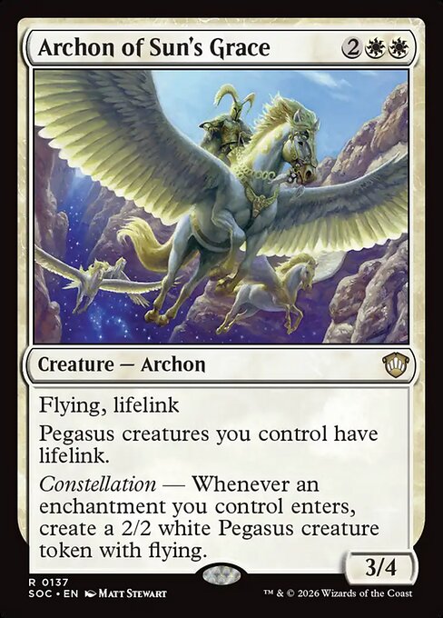 Archon of Sun's Grace #137 from Secrets of Strixhaven Commander