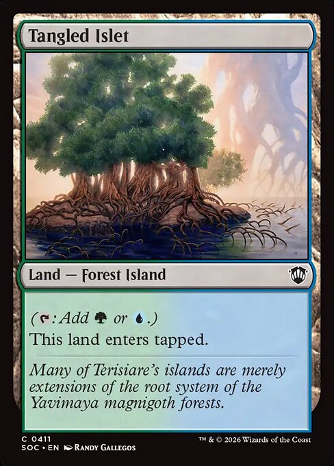 Tangled Islet #411 from Secrets of Strixhaven Commander