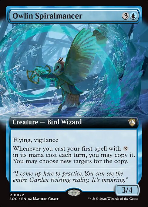 Owlin Spiralmancer #72 from Secrets of Strixhaven Commander