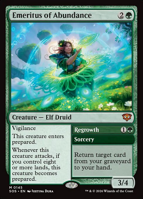 Emeritus of Abundance // Regrowth #145 from Secrets of Strixhaven