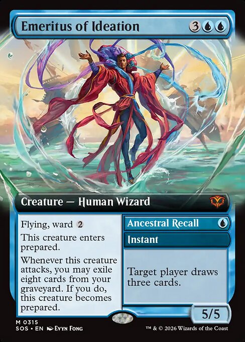 Emeritus of Ideation // Ancestral Recall #315 from Secrets of Strixhaven